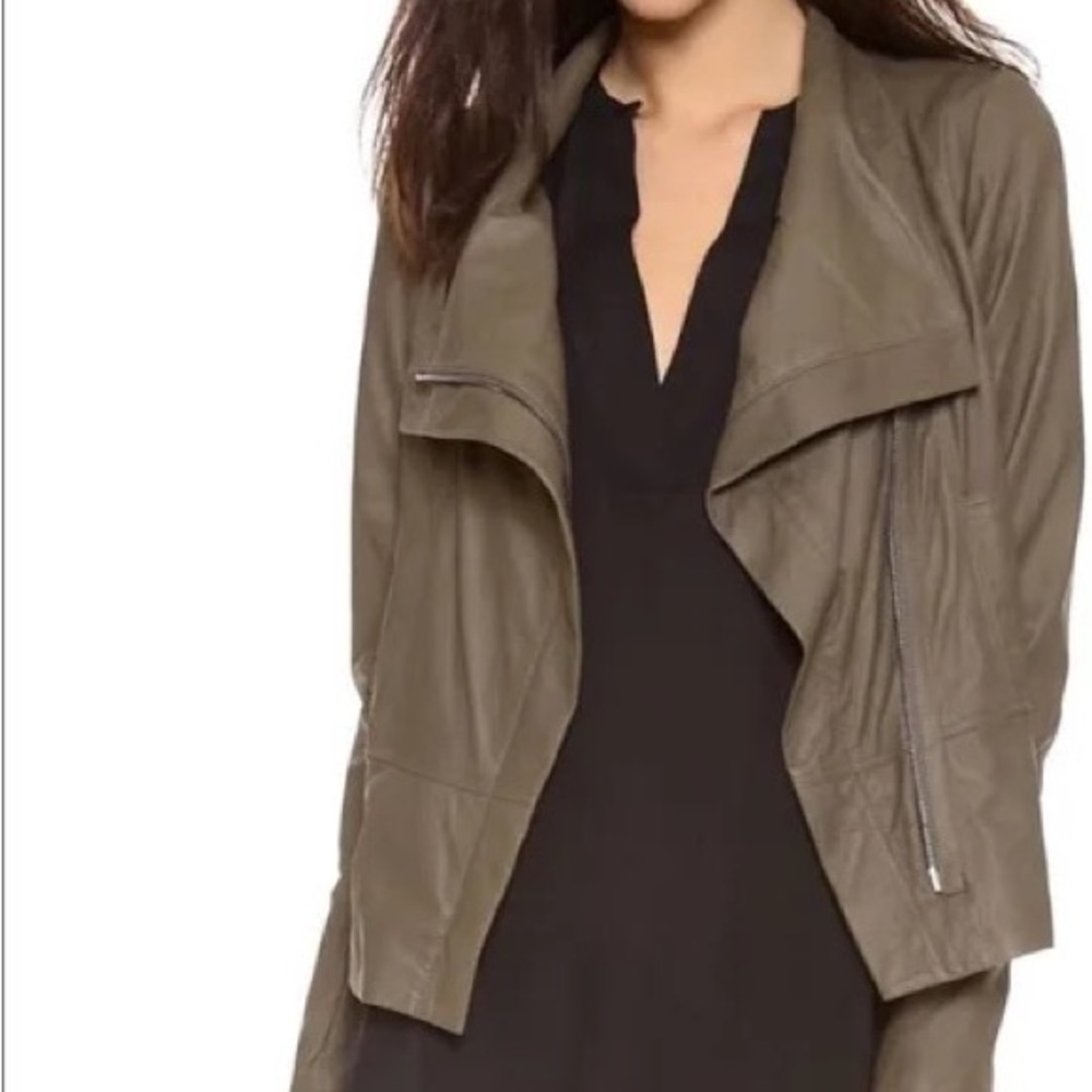 Vince Leather Jacket Size Large